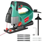 Scie sauteuse hychika 750w, avec moteur en cuivre puissant, 800 - 3000spm tours par minute, angle d'inclinaiso ...