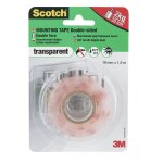 Scotch double face transparent 5902658096075 surface vitree 2kg 19mm x 1, 5m fixer bricolage adhesif ...