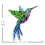 Sculpture d'art mural d'oiseau en mtal, ornement d'extrieur suspendu pour dcoration de jardin, maison, ...