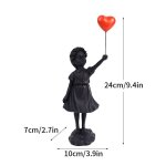 Sculpture de ballon de fille banksy, figurine d'auckland pour l'intrieur, peinture d'art de rue moderne, ...