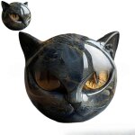 Sculpture de chat noir de luxe - decoration d'interieur elegante et ouvre d'art prete a offrir, souvenir ...
