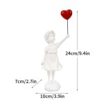 Sculpture de lanceur de fleurs banksy, collection de statues, pop art, figurine de fille ballon moderne, ...