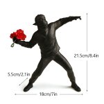 Sculpture de lanceur de fleurs banksy, collection de statues, pop art, figurine de fille ballon moderne, ... Sculpture de lanceur de fleurs banksy, collection de statues, pop art, figurine de fille ballon moderne, ...