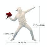 Sculpture de lanceur de fleurs banksy, collection de statues, pop art, figurine de fille ballon moderne, ...