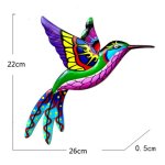 Sculpture murale en fer forg avec colibri, 1 pice, ornement suspendu de jardin extrieur, pendentif ...