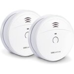 Sda0042 ¿ lot de 2 dtecteurs avertisseurs autonomes de fume - alarme 85 db minimum - bouton dauto ...