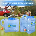 Seau d'eau d'ext�rieur, capacit� portable r�servoir d'eau de conduite, conteneur avec robinet, stockage ...