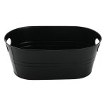 Seau a glace ovale galvanise pour bar, noir