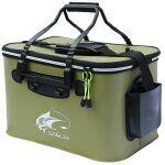 Seau de peche pliable et portable 23 l / 30 l / 38 l, conteneur multifonctionnel pour leurres vivants, ...