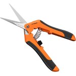 Scateur 16, 5cm avec lames droites en acier inoxydable, poigne de blocage, scateur pour fleurs roses ...