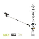 Scateur chenilloir tlescopique sur batterie 2 ah texas gs725li