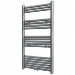 Sèche - serviettes eau chaude à rails droits gris de 600 x 1160 mm Sèche - serviettes eau chaude à rails droits gris de 600 x 1160 mm