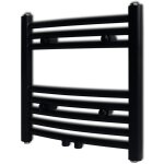 S�che - serviettes eau chaude � rails incurv�s noirs de 480 x 480 mm
