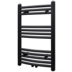 Sche - serviettes eau chaude  rails incurvs noirs de 500 x 764 mm