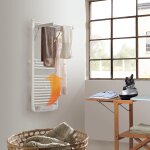 S�che - serviettes �lectrique � inertie fluide deltacalor stendino 500w + soufflerie 1000w blanc