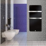 Sche serviettes xtal bagno 400 w noir