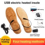 Semelles chauffantes electriques usb, 1 paire, pour chaussures d'ext�rieur, pour garder au chaud, confortables ...