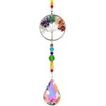 Senior - attrape soleil modle d'arbre de vie suncatcher cristal suspension attrape - soleil avec pendentif ...