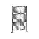 S�parateur d'espace 3 pi�ces 122 x 198 cm grille de s�paration autoportante, brise - vue en acier 3 pi�ces, ...
