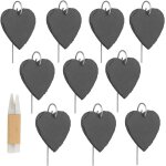 Sept - 10 pcs etiquettes plantes en ardoise pour plantes, marqueurs de plantes de jardin, etiquettes ...