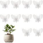 Sept - lot de 10 pinces  plantes transparentes de 3, 5 cm pour plantes de jardin, pinces  plantes, ...