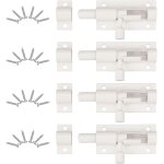 Sept - 4 pices verrou de porte, verrou porte interieure avec 24 vis 63 * 25mm loquet porte coulissante, ...