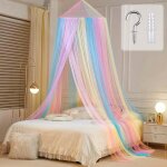 Sept - ciel de lit, moustiquaire de lit, moustiquaire lit 60x250x1250cm, moustiquaire dome pour le camping, ...