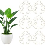 Sept - monstera lot de 6 supports pour plantes grimpantes courtes avec design unique en forme de feuille ...
