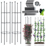 Sept - obélisque de jardin, support pour plantes grimpantes, cage à tomates stable, treillis pour légumes, ... Sept - obélisque de jardin, support pour plantes grimpantes, cage à tomates stable, treillis pour légumes, ...