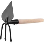 Serfouette fourche et panne pointue mini houe râteau en métal et manche en bois gd - 0007 (bineuse à ... Serfouette fourche et panne pointue mini houe râteau en métal et manche en bois gd - 0007 (bineuse à ...