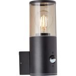 Sergioro applique extrieure avec detecteur, noir depoli, e27 20w , ampoule non incluse