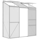 Serre adossée de jardin - 2 lucarnes, 2 portes coulissantes - 190 x 70 x 200 cm - alu polycarbonate transparen ... Serre adossée de jardin - 2 lucarnes, 2 portes coulissantes - 190 x 70 x 200 cm - alu polycarbonate transparen ...