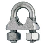 Serre - c�ble � �trier - etrier acier - diam�tre c�ble 3 � 4 mm - vendu par 2