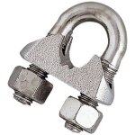 Serre c�ble �trier acier zingu� Ø12mm blister 1