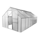 Serre fixe en aluminium - parois polycarbonate - 12. 25 m