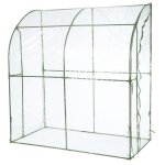 Serre de jardin adosse 2 m - longueur : 2 m, largeur : 1 mmulticolore