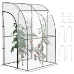 Serre de jardin adossée serre adossée dim. 1, 43l x 1, 18l x 2, 12h m 2 portes zippées enroulables acier ... Serre de jardin adossée serre adossée dim. 1, 43l x 1, 18l x 2, 12h m 2 portes zippées enroulables acier ...