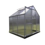 Serre jardin polycarbonate - diamant 66 - 3, 7m - gris