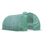 Serre de jardin tunnel 12 m 4l x 3l x 2h m acier galvanis renforc diamtre 2, 5 cm + pe haute densit ...
