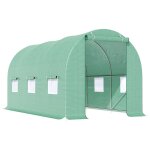 Serre de jardin tunnel 4, 5l x 2l x 2h m ch?ssis tubulaire acier galvanis? renforc? 1, 8 cm 6 fen?tres ... Serre de jardin tunnel 4, 5l x 2l x 2h m ch?ssis tubulaire acier galvanis? renforc? 1, 8 cm 6 fen?tres ...