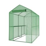 Serre de jardin2m? b?che arm?e avec etag�res et porte zip?e