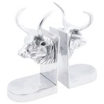 Serre - livres vidaxl 2 pcs argent 17x15x27 cm aluminium bull Serre - livres vidaxl 2 pcs argent 17x15x27 cm aluminium bull