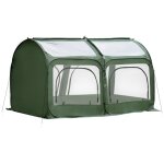 Serre pop - up - serre de jardin pop - up - 4 portes zipp?es enroulables - dim. 2, 5l x 1, 25l x 1, 35h ...