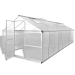 Serre tente abri plante fleur l�gumes aluminium 481 x 250 x 195 cm 23, 44 m� transparent helloshop26 ...