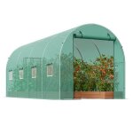 Serre tunnel - duoku - 14, 6 x 6, 4 x 6, 3 pieds - cadre en acier galvanis� - facile a installer - pour ...