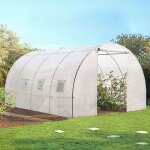 Serre tunnel de jardin 12 m blanche gamme marachre zebra 4x3m