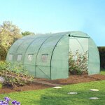 Serre tunnel de jardin 12 m verte gamme marachre zebra 4x3m