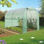 Serre tunnel de jardin 4 saisons 6m verte gamme mara�ch�re roma 2x3m