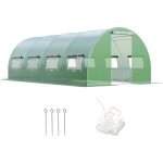 Serre tunnel de jardin en plain - pied 600 x 300 x 200 cm avec excellente protection et ventilation en ...