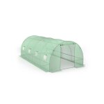 Serre tunnel de jardin en polythylne renforce - 18 m